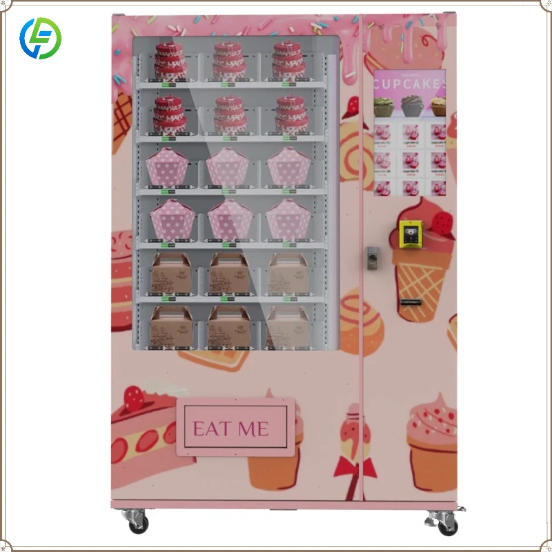 Cake Auto-Vendor Elevator Mechanism with Real-Time Stock/Expiry Tracking Via Remote FL Customized