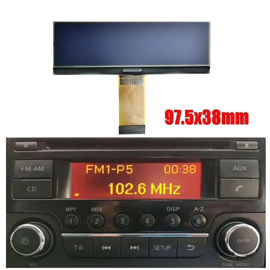 

CD Player FM Radio Pixel Replace LCD Display Screen for Nissan Juke Qashqai X-Trail Frontier Note Navara Suzuki Equator