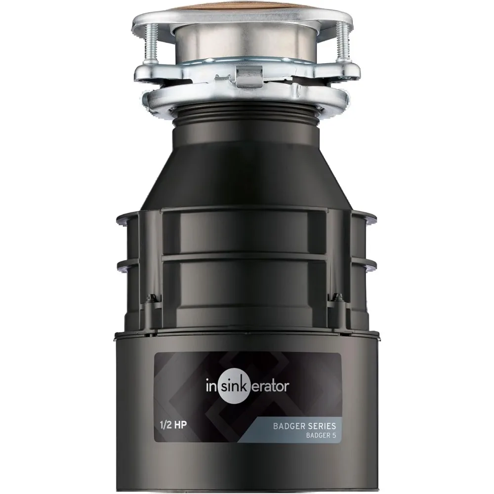 

Badger 5 Garbage Disposal, Standard Series 1/2 HP Continuous Feed Food Waste Disposer, Black, Set of 1