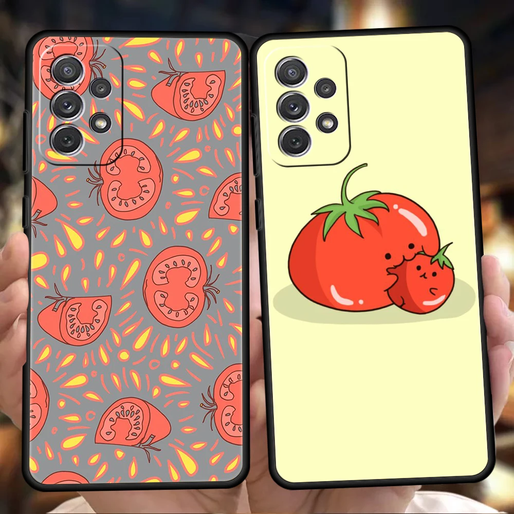 Fruits Tomatoes Pattern Phone Case for Samsung Galaxy A14 A54 A34 A51 A71 A72 A73 A32 A52 A52S A01 A11 A21S A31 A41 5G TPU Shell