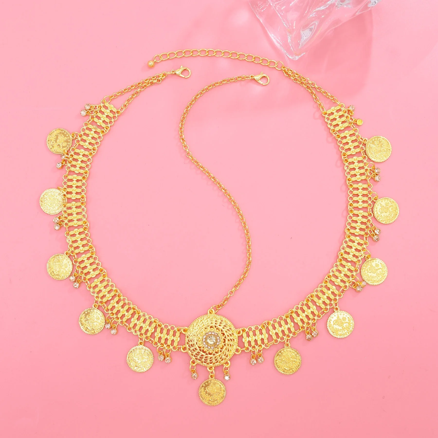 

Jin Can Can Flowing Tassel Woman Headpiece Features A Traditional Arab-style Bridal Headpiece Chain