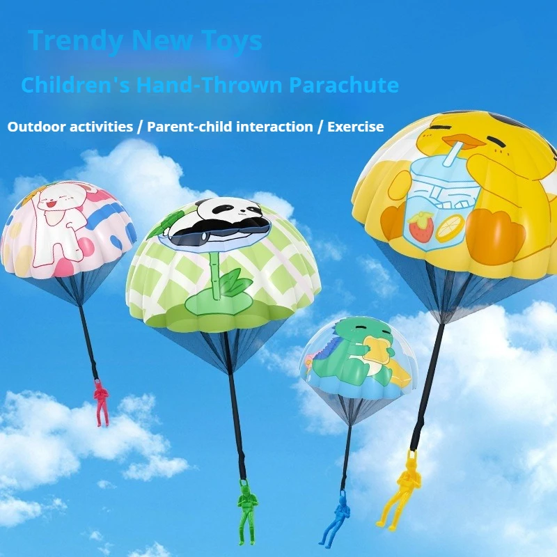 Children's Parachute Outdoor Sports Hand Throw Park Toys Airdrop Game Parent-Child Interactive Outdoor Leisure Party Game