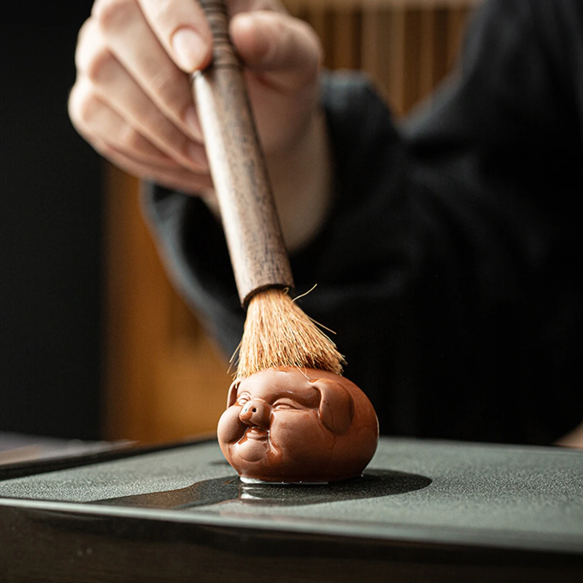 Мини статуэтка свиньи счастья из керамики, красный, домашний декор, сувенир для офиса, подарок на Валентинов день