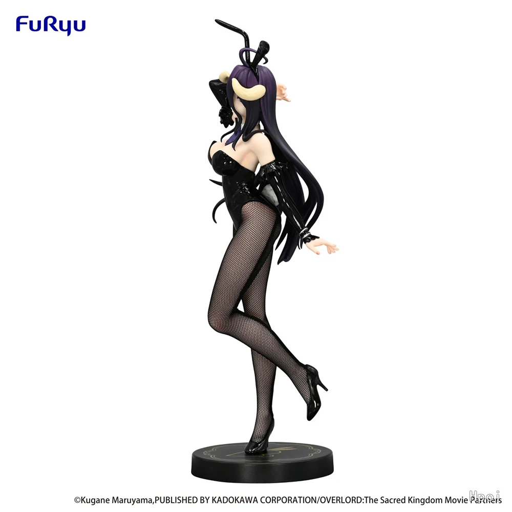 FuRyu BiCute Bunnies Overlord Albedo Bunny Girl Black ver. 30Cm Original Action Figure PVC Model Collectible Toys