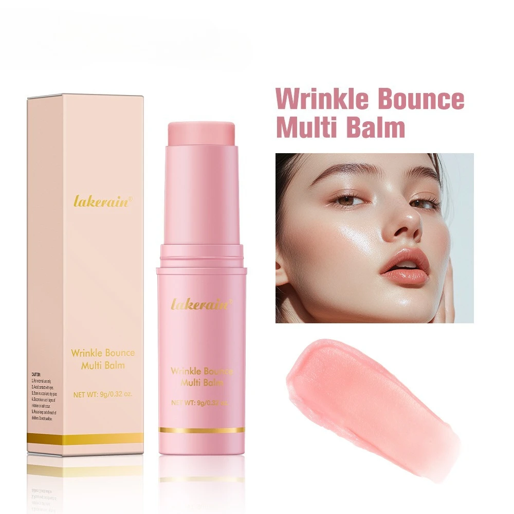 ピンクマルチタスククリームスティック 女性用 女の子用 顔と唇用 保湿バーム 色付きナチュラル仕上げ 乾燥肌修復美容