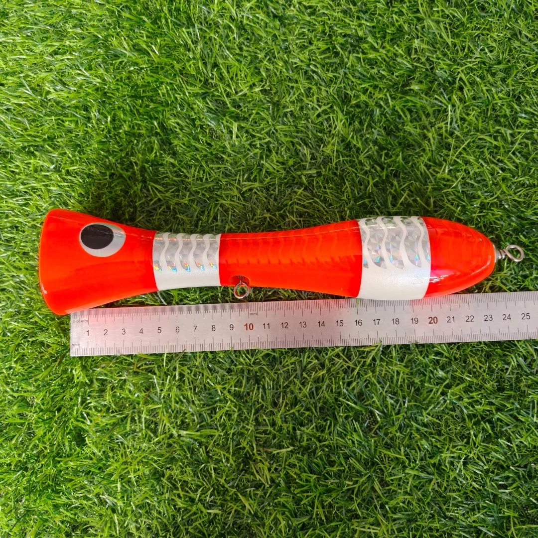 Swolfy 1 قطعة 25 سنتيمتر 153 جرام الصيد إغراء خشبية توبواتر بوبر الطعم الطعم الثابت الاصطناعي العائمة Wobblers البلاستيك صيد السمك