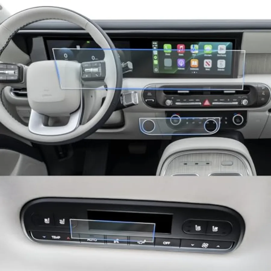 

Hyundai Screen Protector Hyundai Accories Dual Touchscreen and AC Display Nano Screen Covers HD Clear