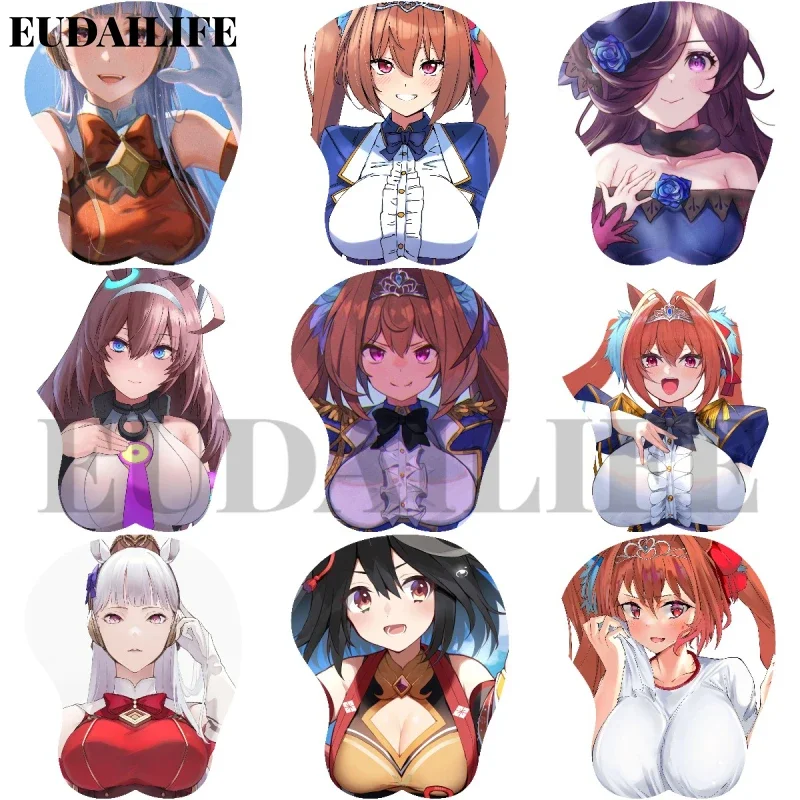 

Umamusume Pretty Derby Scarlet 3D Hand Wrist Rest Mouse Pad Mousepad Silicone Breast Oppai Soft Mouse Mat Office Work Otaku