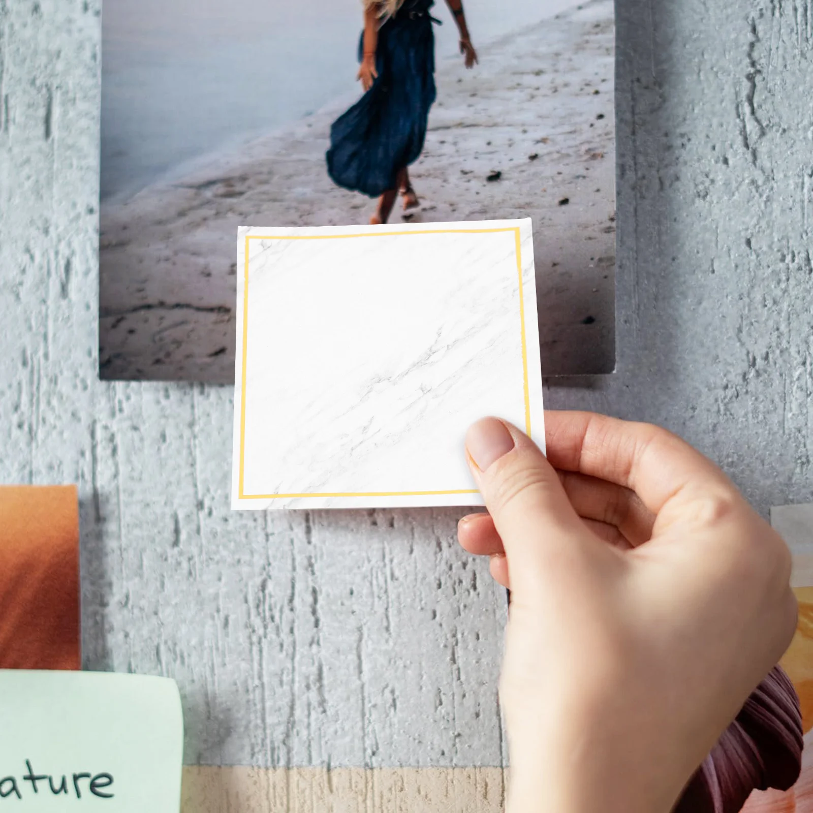 

Marble Pattern 3X5 Inch Tear-Off Memo Pads Adhesive Notepaper For Office School Supplies Self-Adhesive Note