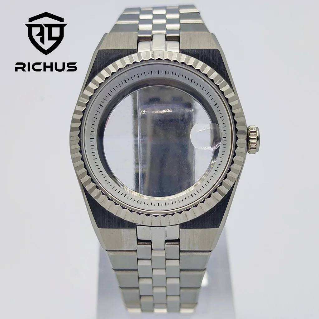 

Корпус для часов RICHUS 40 мм с сапфировым стеклом, совместимый с механизмами NH34, NH35, NH36, ETA2824, PT5000, Miyota8215-DG, аксессуары для часов