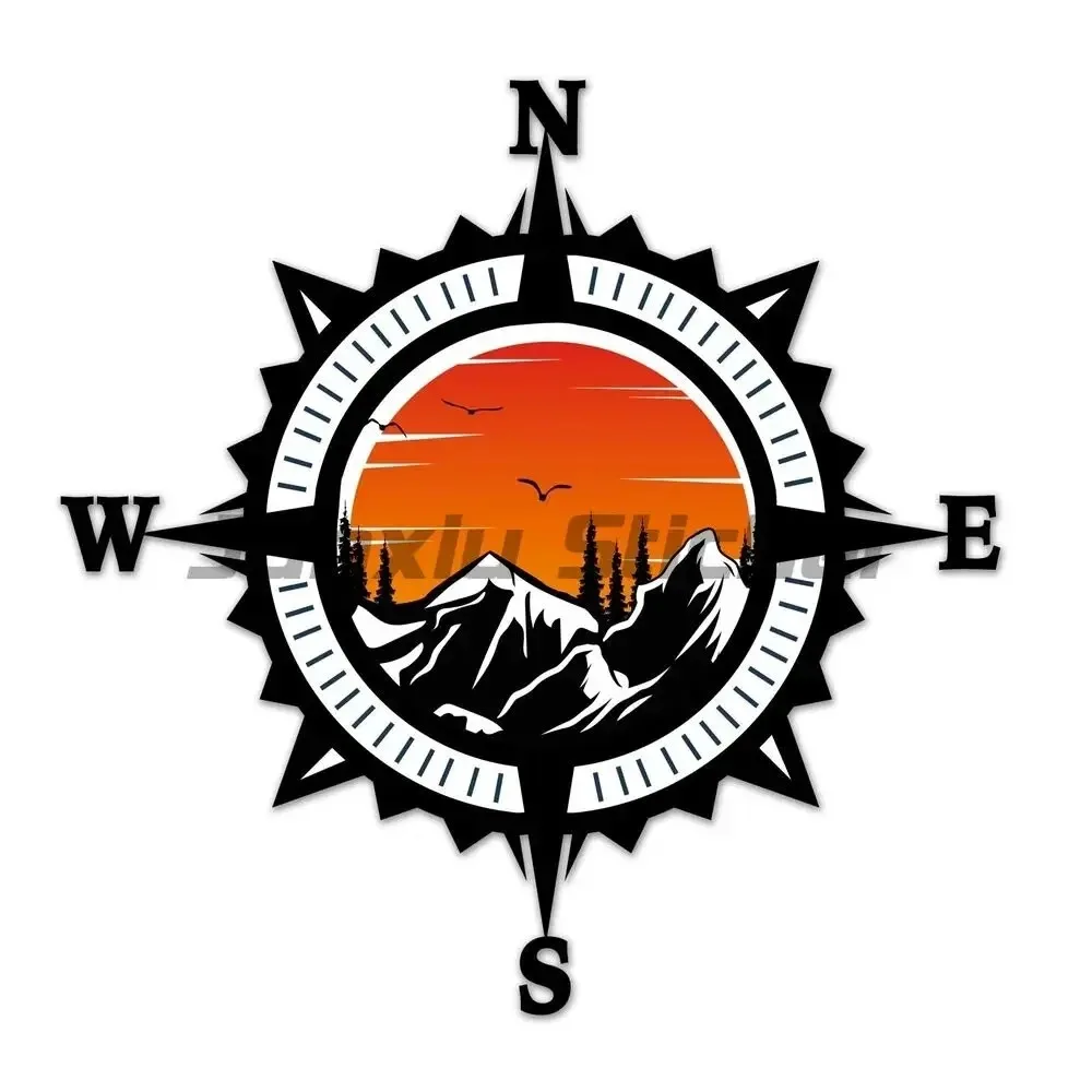 

Funny Nautical Theme Compass PVC Motorcycle Car Sticker for Auto Laptop Helmet Trunk Vinyl Waterproof Decal