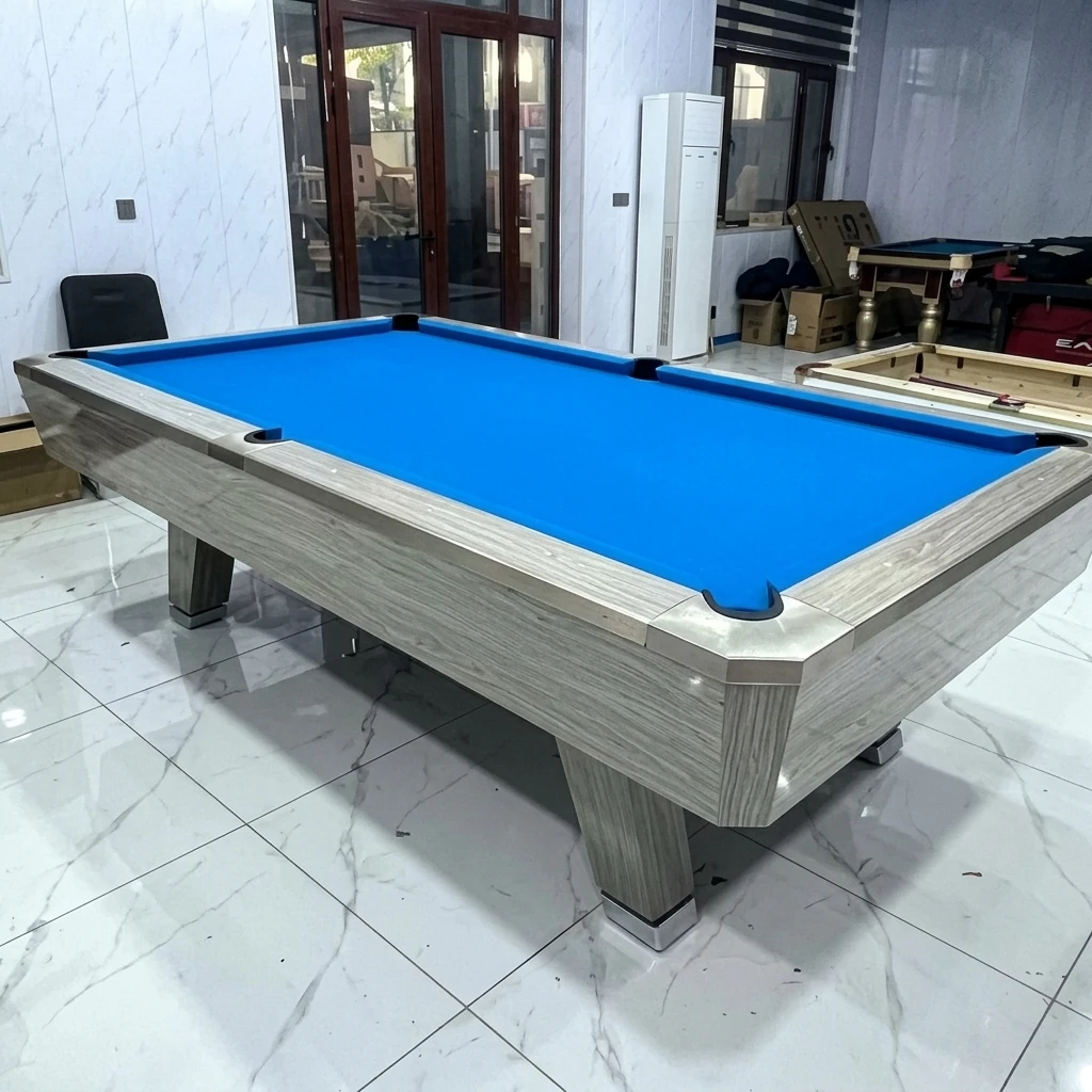 2026 Factory Standard Size American Billiard Table 7/8/9ft Solid Wood Frame Commercial Pool Table Ball Return Slate Bed Fullprom