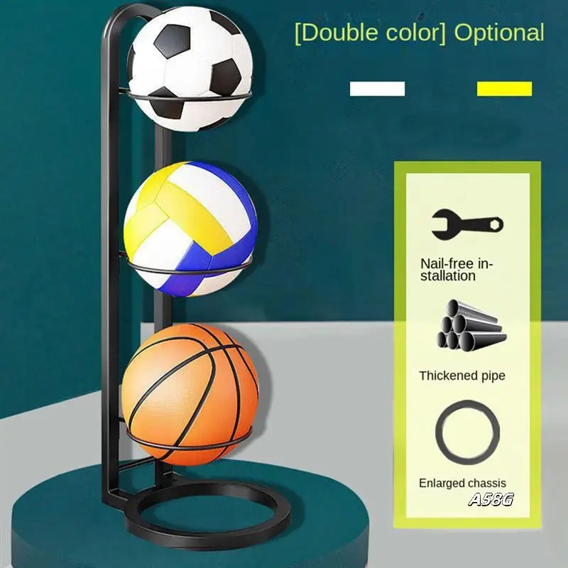 

Three-Layer Iron Basketball Stand, For Volleyball, Football Storage Rack, Multi-Layer Storage Rack