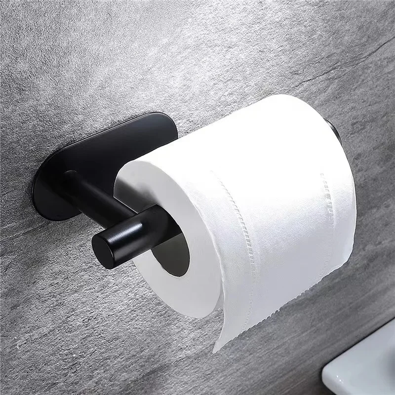 No Punching Stainless Steel Simple Toilet Toilet Side Roll Paper Holder Tissue Box Hanger