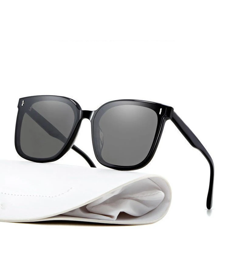 Mode Koreanische Persönlichkeit Ins Trend Schwarz Quadratischen Rahmen UV400 Sonnenbrille für Unisex Straße Sonnenbrille – Detail 2