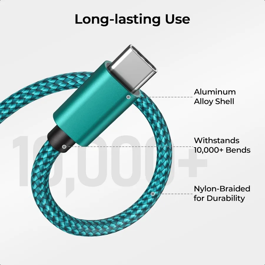 كابل Carplay للسيارة لهاتف iPhone 16 15 Pro Max 3Pack 3.3 6.6 10FTUSB A إلى USB C سلك شاحن سيارة لجهاز iPad Pro 10 Air 4 5 Mini 7 6 A