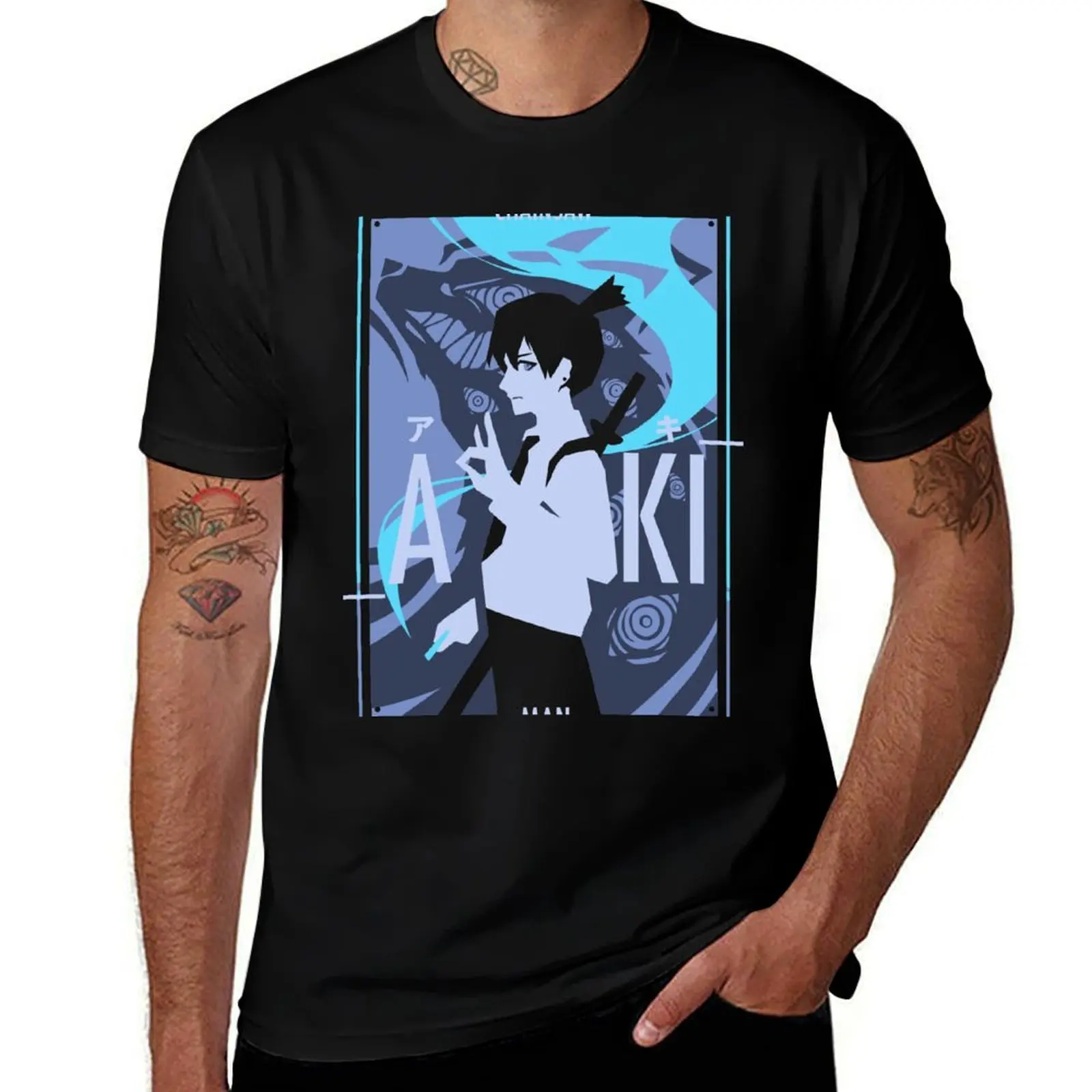 

Aki Chainsawman T-Shirt Casual Street Style Short Sleeve Tee