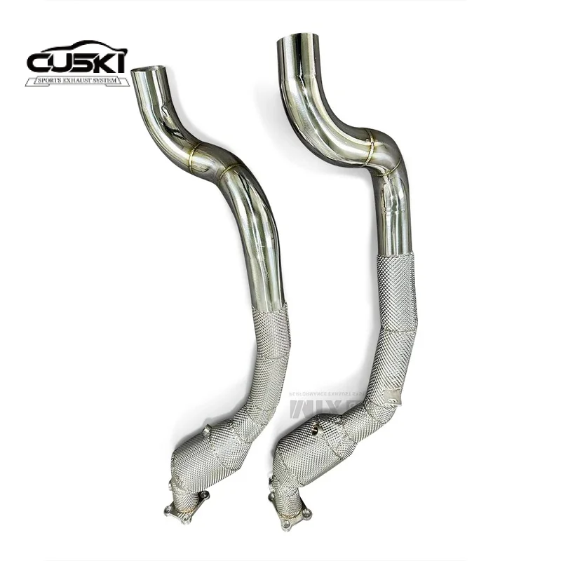 Stainless Steel Automotive Exhaust Parts For PORSCHE Cayenne 958 4.8 2010-2016 Exhaust mid pipe Downpipe Exhaust Modification