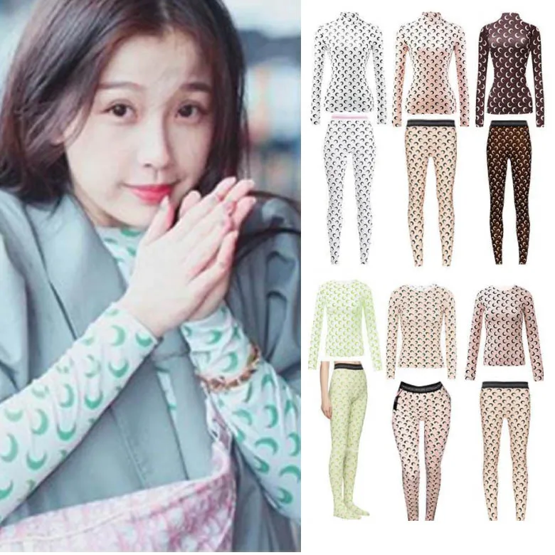 

Женские спортивные брюки для йоги с принтом, тонкие, облегающие, из ледяного шелка, летние, модные, базовый слой, длинные, из тонкой ткани