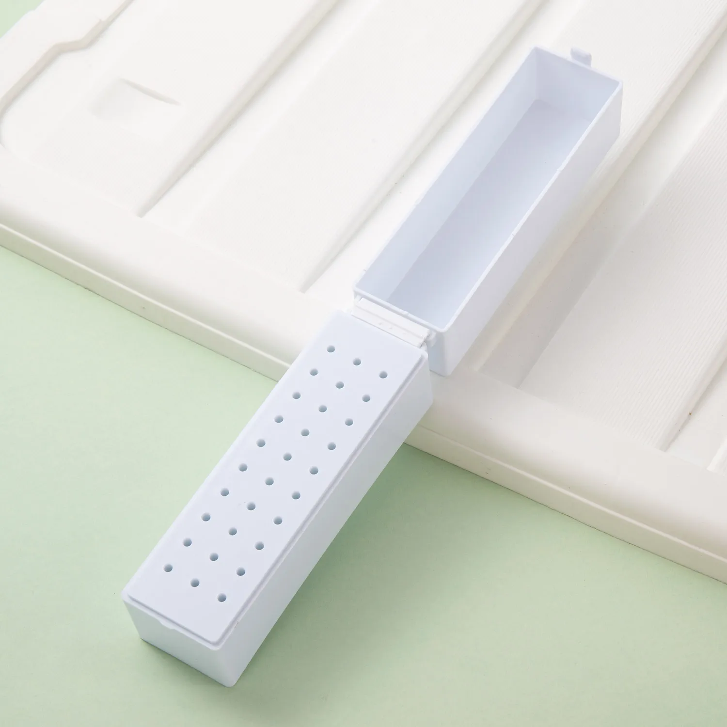 Transparent 30holes Nail Drill Bits Storage Box Manicure Milling Cutter Holder Nail Drill Display Stand Showing Shelf Nail Tools image 5