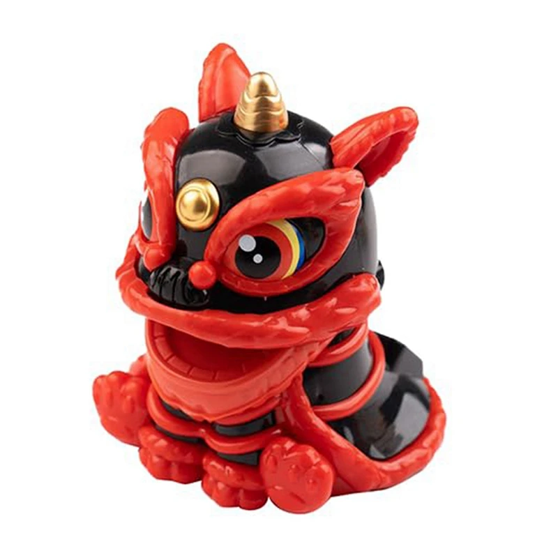 Solar-Powered Dancing Lion Ornament Chinese Style Lucky Lion Dance Model Solar Powered For Car Office Home Decoration