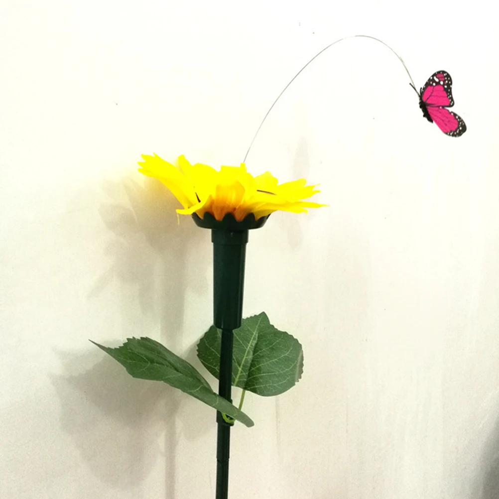 

Solar Powered Led Sunflower Light Outdoor Landscape Garden Decorative Lamp Energy Saving Butterfly Movement Simulation Solar