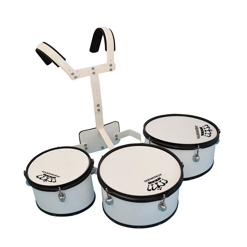 Professional Marching Triple Drum with Back Frame Band Polyphonic Drum 10/12/13Inch Adults Practice Drums Percussion Instruments