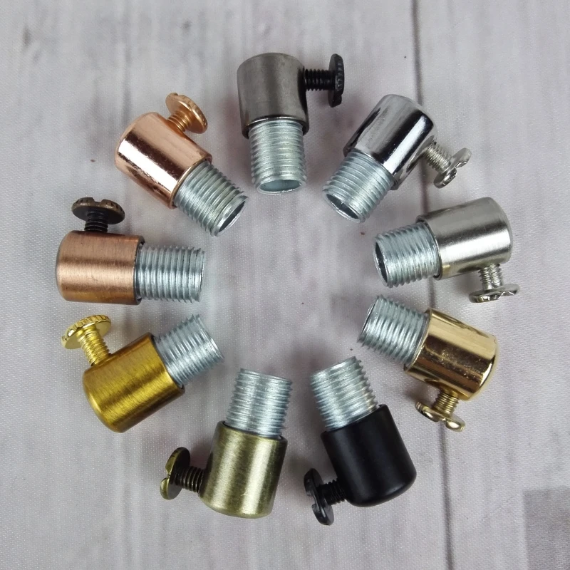 10 pieces Metal grips for cable lock 15mm tube Cord cable wire grips M6 ceiling plate connect for pendant lamp