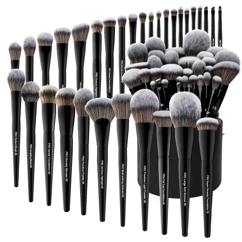 Biyouyi 19/32 Piece SF Full Series Black Makeup Brush Set Professional Multi-functional Cosmetics Brushes for Face And Eyes