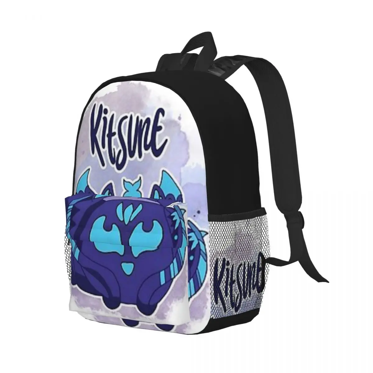 Kitsune - Blox Fruits Mochilas Niños Niñas Mochila Niños Mochilas Escolares Mochila para computadora portátil de Dibujos Animados Bolso de Hombro