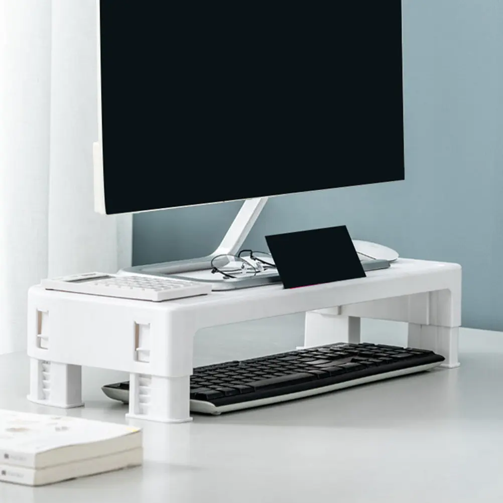 Sturdy Computer Monitor Stand Display Rack Compact Office Computer Heightening Shelf Deformation Resistant Monitor Storage Base