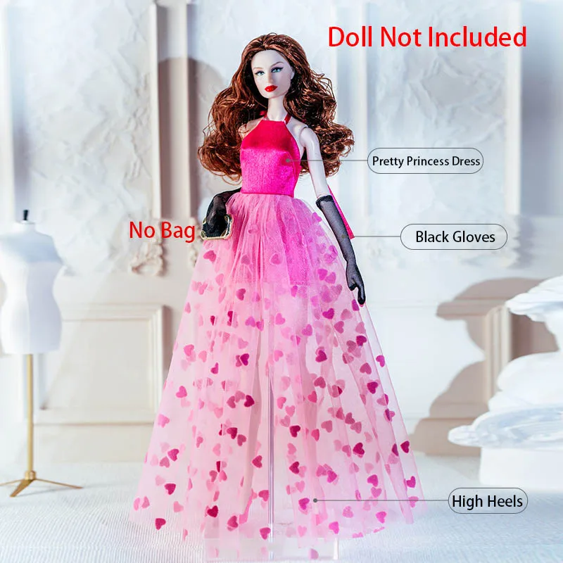30 cm Supermodel Doll Clothe Designer Heartbeat Series Dolce principessa Abito da sera Set per 1/6 BJD FR PP Regali da collezione limitati