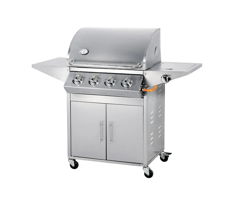 Commercial Luxurious Galvanized Steel Gas Kebab Grill Barbecue 4 Burner Portable Outdoor Parrilla De Gas Griller Enameled