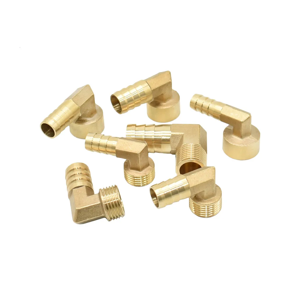 

1/2 Male Female Thread To 12/14/16/19mm Brass Hose Barb Connector Elbow 90 Degree Copper Water Pipe Fitting Coupler