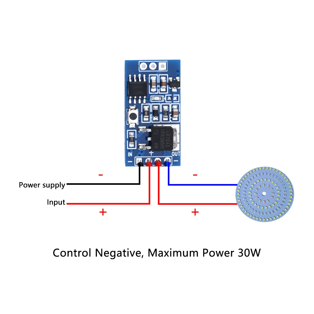 DC3-24V Pwm Dimming Module Fast and Slow Fading Led Control Module  with Dimming and Breathing For LED Lights Halogen Lights