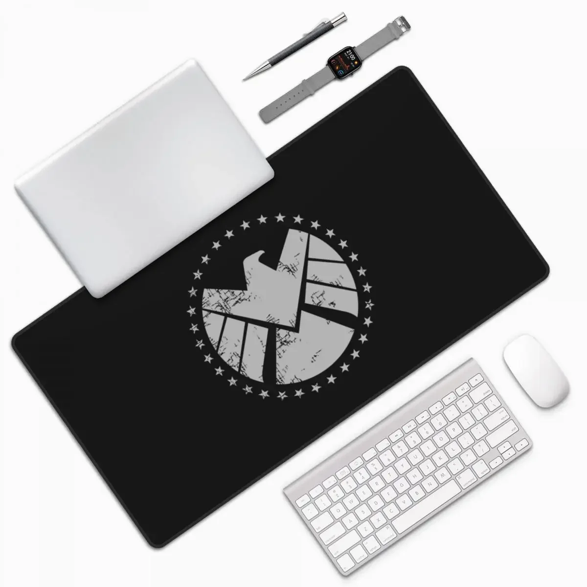 Shield Agent Training Large Mouse Pad Computer Keyboard Mouse Mat Gaming PC Laptop Desk Mat Office Accessories Table Mats