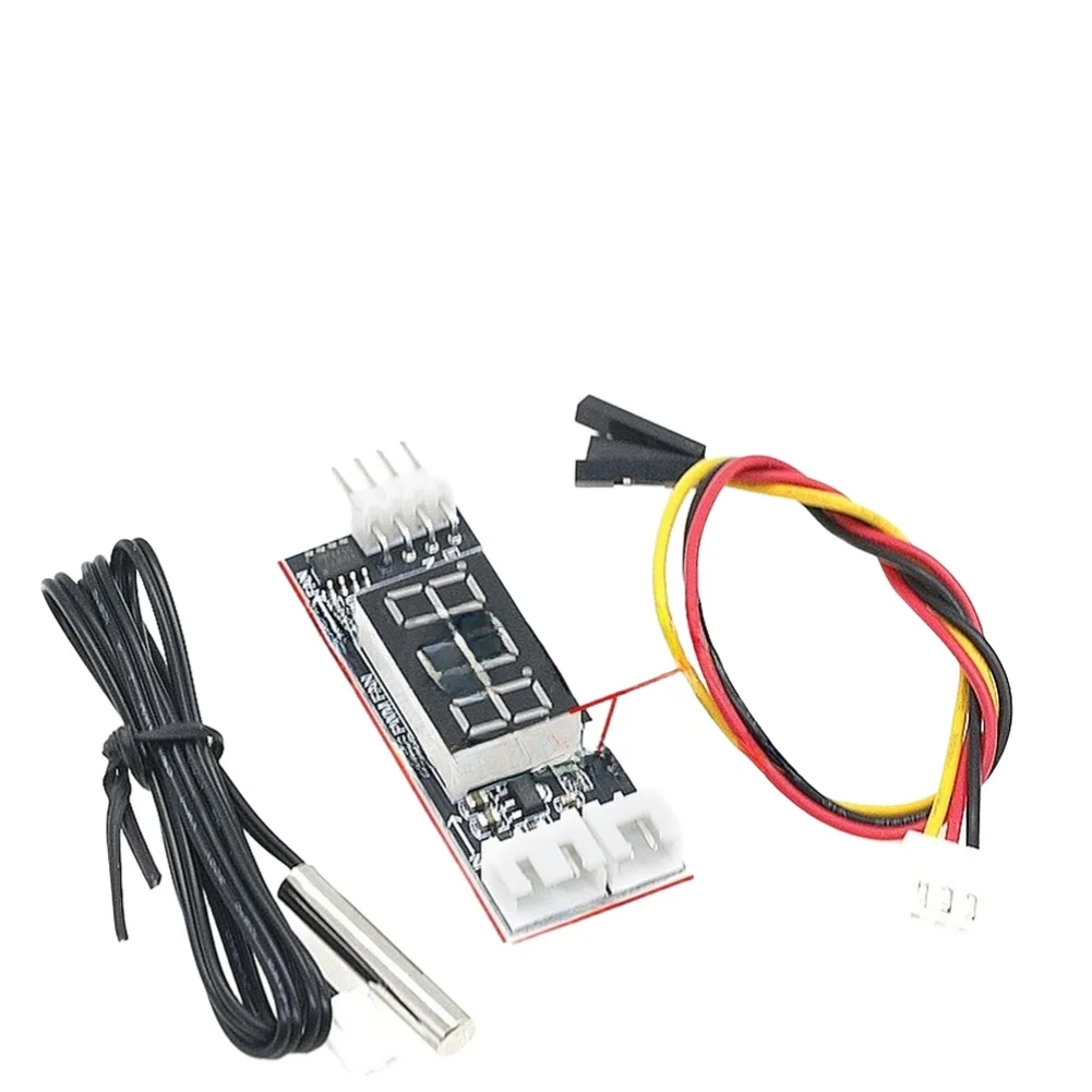 12V DC For pwm Fan Velocity Controller Featuring Digital Temp Readout and Adjustable Output 3A 4 Wire for 8-16V