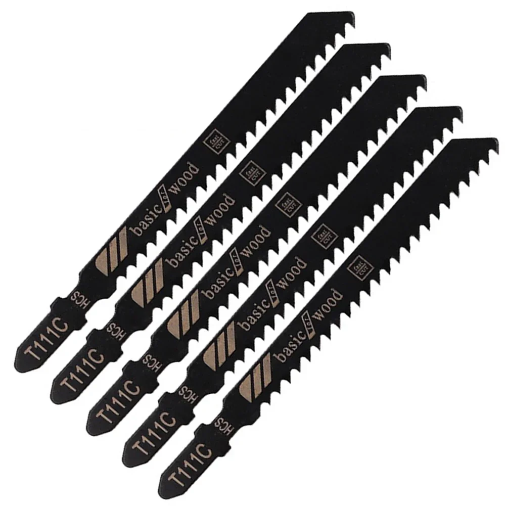 5PCS Jigsaw Blades Reciprocating Saw Blades Wood Cutter T111C For Softwood Chipboard Wood Core Plywood Fibre Boards Woodworking