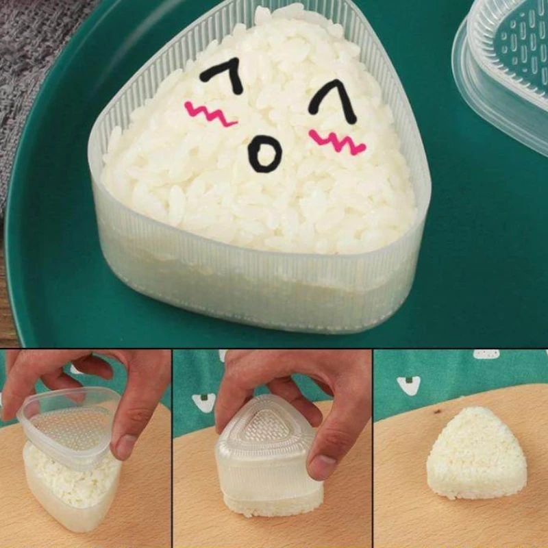 Onigiri Press Mold Bear Trilateral Rice Ball Maker Japanese Cooking Bento Sushi Nigiri Mould Tools Kitchen Gadgets Accessories