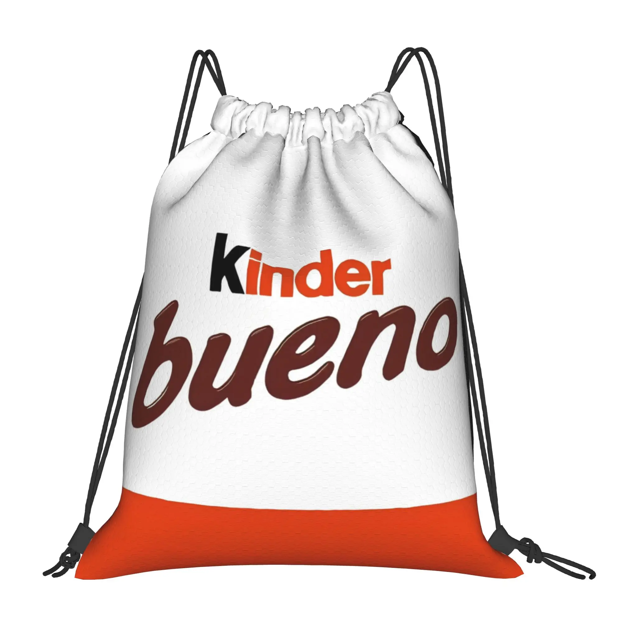 Kinder Bueno 3 kinder  Portable Travel Drawstring Backpack Riding Backpack Gym Shoes Drawstring Bags