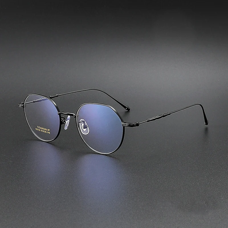 High Quality Ultralight Titanium Optical Glasses Frame Men Women Brand Designer Vintage Oval Eyeglasses Computer Eyewear