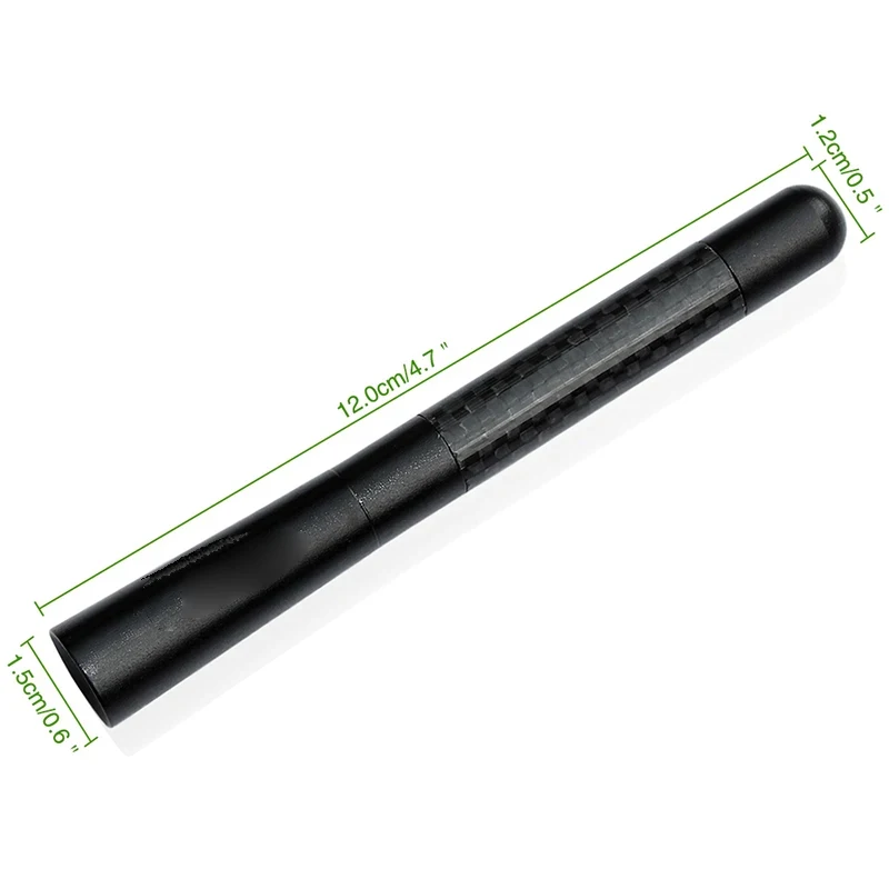 4.7 Inch 12cm Carbon Fiber Short Radio Antenna For Mercedes Smart 450 451 453 Fortwo Forfour Vehicle Logo Auto Accessories