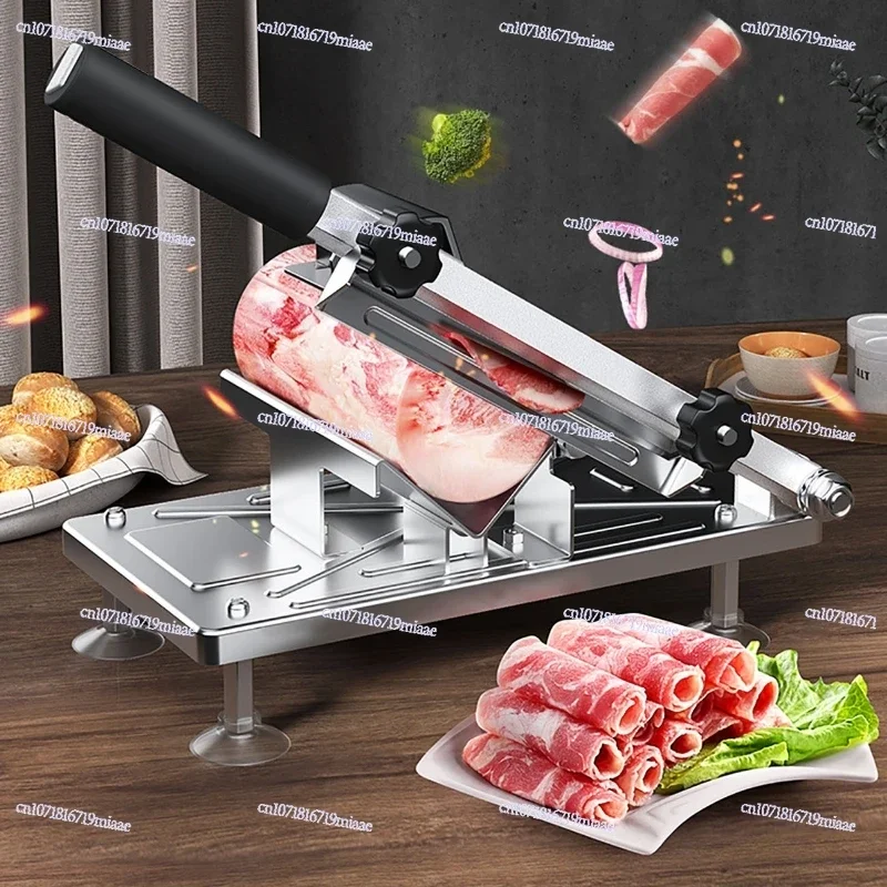 

Stainless Steel Household Manual Thickness Adjustable Meat and Vegetables Slicer Gadget Kitchen Tools Meat Slicing Machine