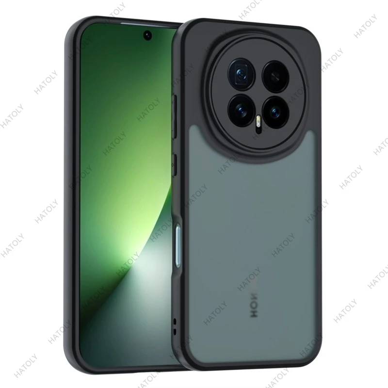 Para honra magia 8 pro caso para honra magia 8 pro tpu caso anti-choque tpu transparente quadro preto caso para magic8 magic8pro