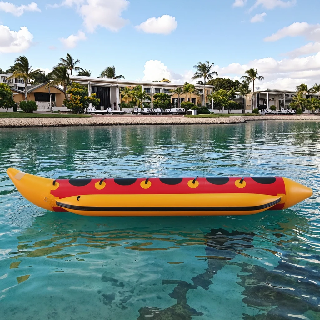 New Arrival 5-Person PVC Inflatable Kayak Commercial Use Beach Waterskiing Banana Boat