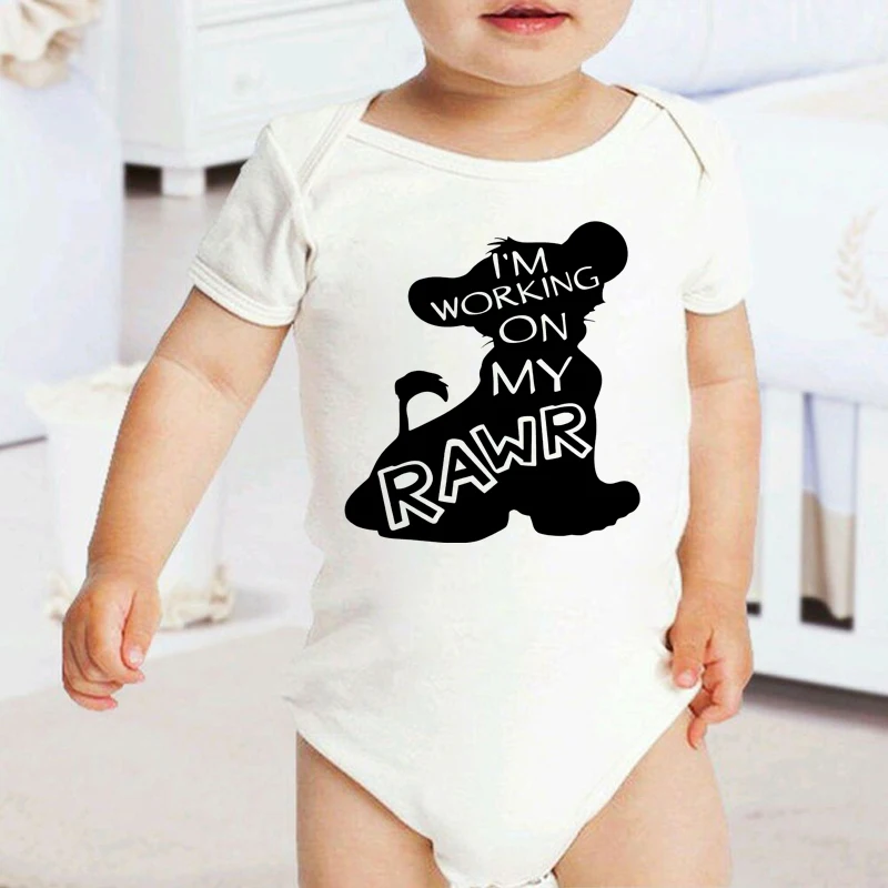 

Комбинезоны для новорожденных с принтом льва, летние повседневные боди с короткими рукавами для младенцев, комбинезон для мальчиков и девочек, комбинезон для малышей Bo