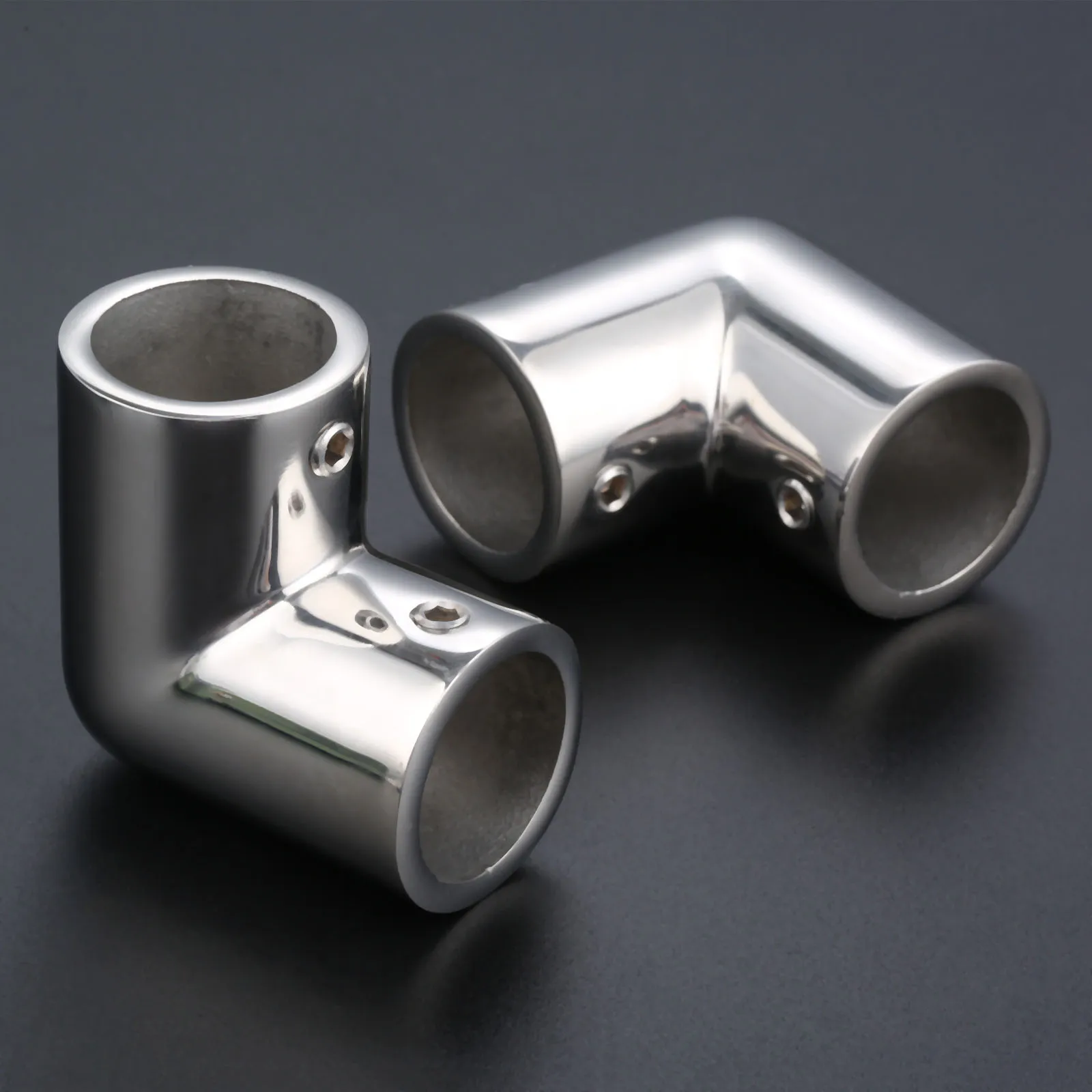 Heavy Duty Marine Grade 316 Stainless Steel Boats Yacht Hand Rail Fitting 90 Degree Elbow For 22mm 7/8