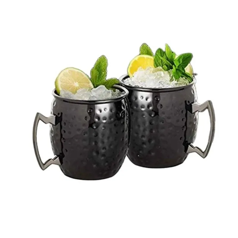 

12 шт., коктейльная чашка, московская мюла, кованые медные кружки, металлическая кружка из нержавеющей стали, чашка для пива, вина, кофе, инструмент Tazas Bar