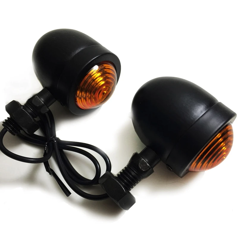 4Pcs Black Motorcycle Turn Signal Indicator Lamp Light Moto Blinker Light for Ha.rley Honda Fatboy Chopper Bobber Suzuki image 5