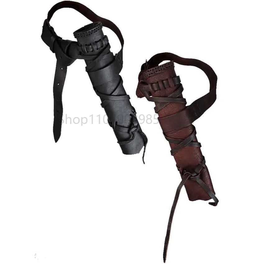 Cinturón de cuero soporte para espada vaina Medieval Larp cubierta Rana Katana vaina Cosplay Caballero vikingo accesorios para adultos